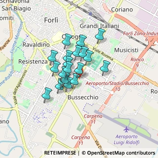 Mappa Via Campo di Marte, 47121 Forlì FC, Italia (0.6105)