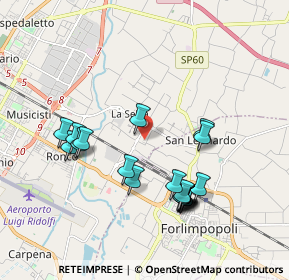 Mappa Via Bruciapecore, 47122 Forlì FC, Italia (1.9345)