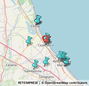 Mappa Via C. Cattaneo, 47042 Cesenatico FC, Italia (6.86071)