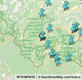 Mappa Piazza Domenico Ricci, 41027 Pievepelago MO, Italia (9.3495)