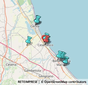 Mappa Via Camillo Benso Conte di Cavour, 47042 Cesenatico FC, Italia (6.46167)