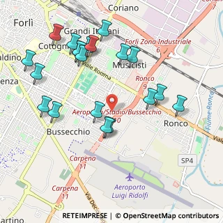 Mappa Via Elisabetta Piolanti, 47121 Forlì FC, Italia (1.126)