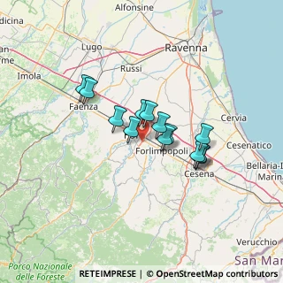 Mappa Via Elisabetta Piolanti, 47121 Forlì FC, Italia (9.79615)