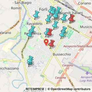 Mappa Via Ifigenia Gervasi, 47121 Forlì FC, Italia (1.09)