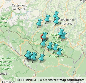 Mappa Via Luigi Galli, 41027 Pievepelago MO, Italia (12.76222)