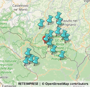 Mappa Via Luigi Galli, 41027 Pievepelago MO, Italia (12.39)