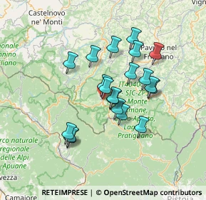 Mappa Via Luigi Galli, 41027 Pievepelago MO, Italia (11.642)