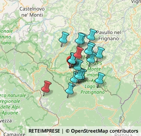 Mappa Via Luigi Galli, 41027 Pievepelago MO, Italia (8.376)
