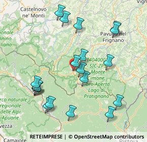 Mappa Via Luigi Galli, 41027 Pievepelago MO, Italia (17.28263)