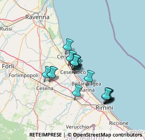 Mappa Viale A. Vespucci, 47042 Cesenatico FC, Italia (10.8185)