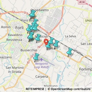 Mappa Via M. Ferrari Bandini, 47121 Forlì FC, Italia (1.70067)