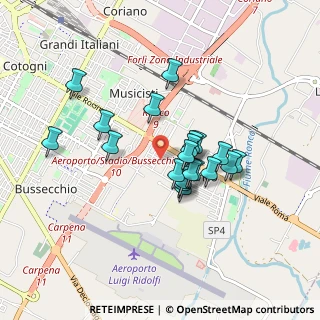 Mappa Via Alberi, 47121 Forlì FC, Italia (0.723)
