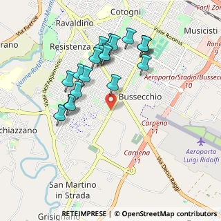 Mappa Via Campo degli Svizzeri, 47121 Forlì FC, Italia (0.947)