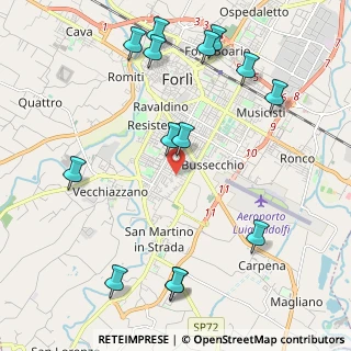 Mappa Via Cà Rossa, 47121 Forlì FC, Italia (2.61357)
