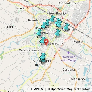 Mappa Via Cà Rossa, 47121 Forlì FC, Italia (1.6125)