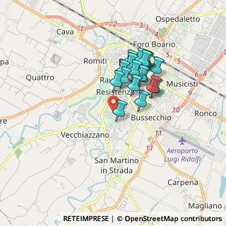 Mappa Via Anna Frank, 47121 Forlì FC, Italia (1.41444)