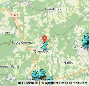 Mappa Via Macchiarelle, 40042 Lizzano in Belvedere BO, Italia (3.4385)