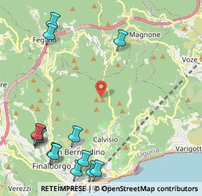 Mappa Strada di Vacchèe, 17024 Finale Ligure SV, Italia (3.05385)