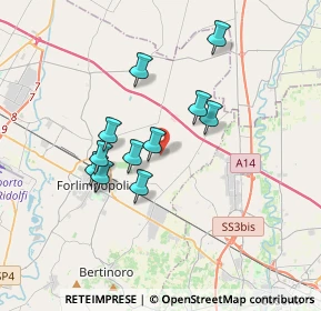 Mappa Via Ceredi, 47032 Santa Maria Nuova FC, Italia (2.96545)