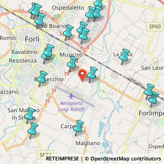 Mappa Via Vassura, 47121 Forlì FC, Italia (2.891)