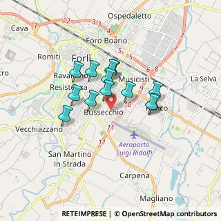 Mappa Via Antonio de Nobili, 47121 Forlì FC, Italia (1.29)