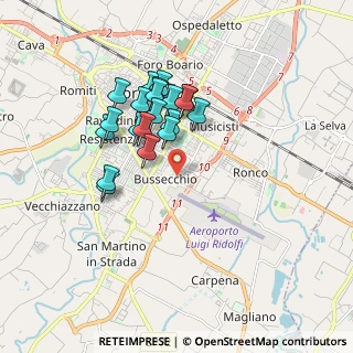 Mappa Via Antonio de Nobili, 47121 Forlì FC, Italia (1.528)