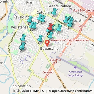 Mappa Via dei Neri, 47121 Forlì FC, Italia (1.0415)