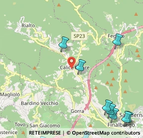 Mappa Via Giuseppe Verdi, 17020 Calice ligure SV, Italia (3.39091)