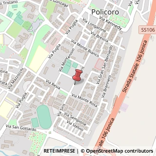 Mappa Via Siris, 141, 75025 Policoro, Matera (Basilicata)
