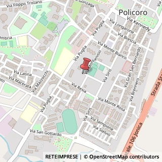 Mappa Via Moncenisio, 1, 75025 Policoro, Matera (Basilicata)