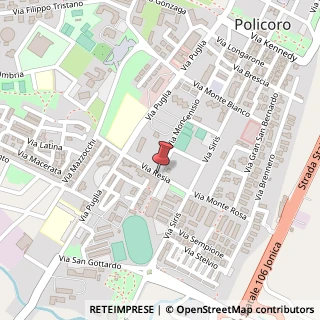Mappa Via Resia, 75025 Policoro MT, Italia, 75025 Policoro, Matera (Basilicata)