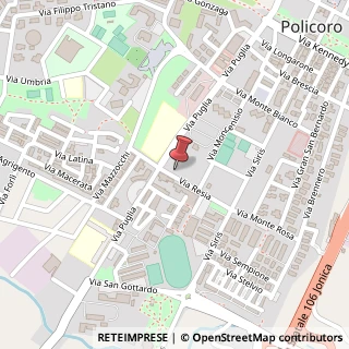 Mappa Via Resia, 1, 75025 Policoro, Matera (Basilicata)