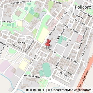 Mappa Via Resia, 28, 75025 Policoro, Matera (Basilicata)