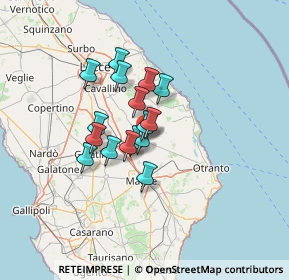 Mappa Via San Giovanni Bosco, 73025 Martano LE, Italia (9.6075)