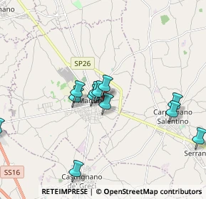Mappa Via San Giovanni Bosco, 73025 Martano LE, Italia (1.93083)