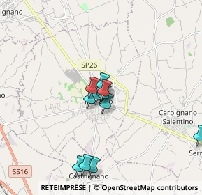 Mappa Via Nizza, 73025 Martano LE, Italia (1.62273)