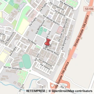 Mappa Via Monte Rosa, 14, 75025 Policoro, Matera (Basilicata)