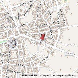 Mappa Via Otranto, 11, 73025 Martano LE, Italia, 73025 Martano, Lecce (Puglia)