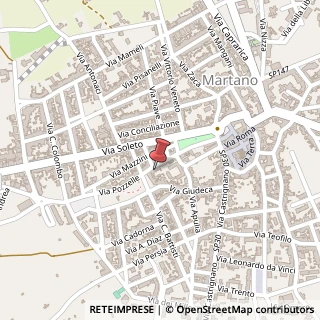 Mappa Via Pozzelle, 35, 73025 Martano, Lecce (Puglia)