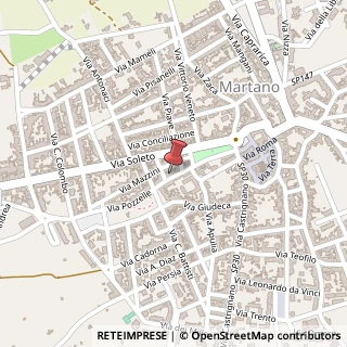 Mappa Via pozzelle, 73025 Martano, Lecce (Puglia)