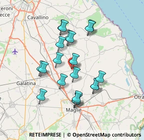 Mappa Via Soleto, 73025 Martano LE, Italia (6.9285)