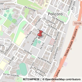 Mappa Via Siris, 126, 75025 Policoro, Matera (Basilicata)