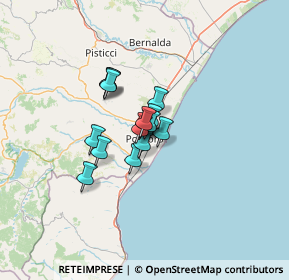 Mappa Via G. S. Bernardo, 75025 Policoro MT, Italia (7.55333)