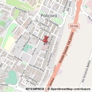 Mappa Via Monte Bianco, 18, 75025 Policoro, Matera (Basilicata)