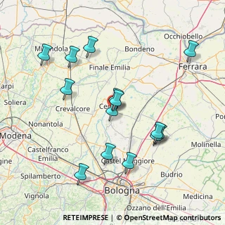 Mappa Via Provinciale per, 40066 Pieve di Cento BO, Italia (15.80643)