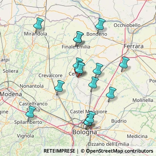 Mappa Via Provinciale per, 40066 Pieve di Cento BO, Italia (15.26625)