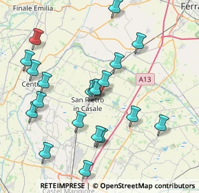 Mappa Via Cavriani, 40018 San Pietro in Casale BO, Italia (8.3865)