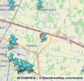 Mappa Via degli Azzarri, 42122 Reggio nell'Emilia RE, Italia (3.29471)