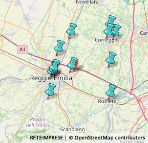 Mappa Via degli Azzarri, 42122 Reggio nell'Emilia RE, Italia (6.83923)