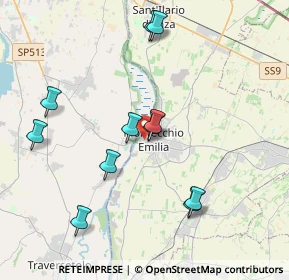 Mappa Via Giovanni Bertani, 42027 Montecchio Emilia RE, Italia (3.93545)